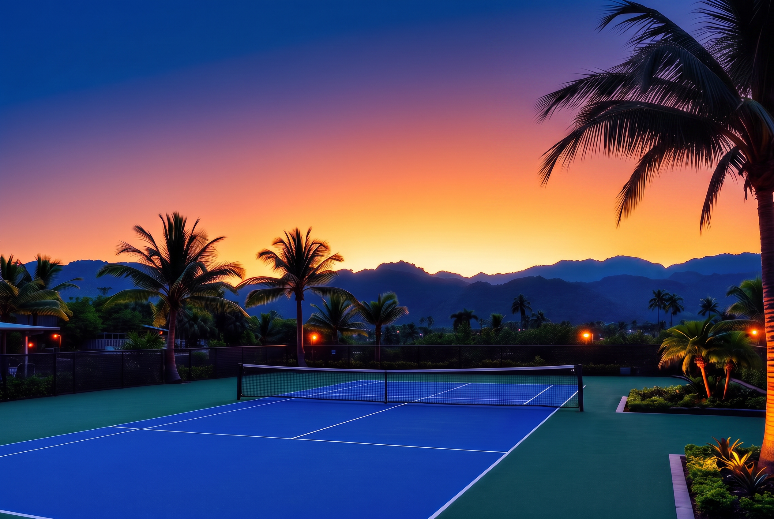 Luxury tennis retreat